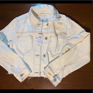 Hollister off white jean jacket